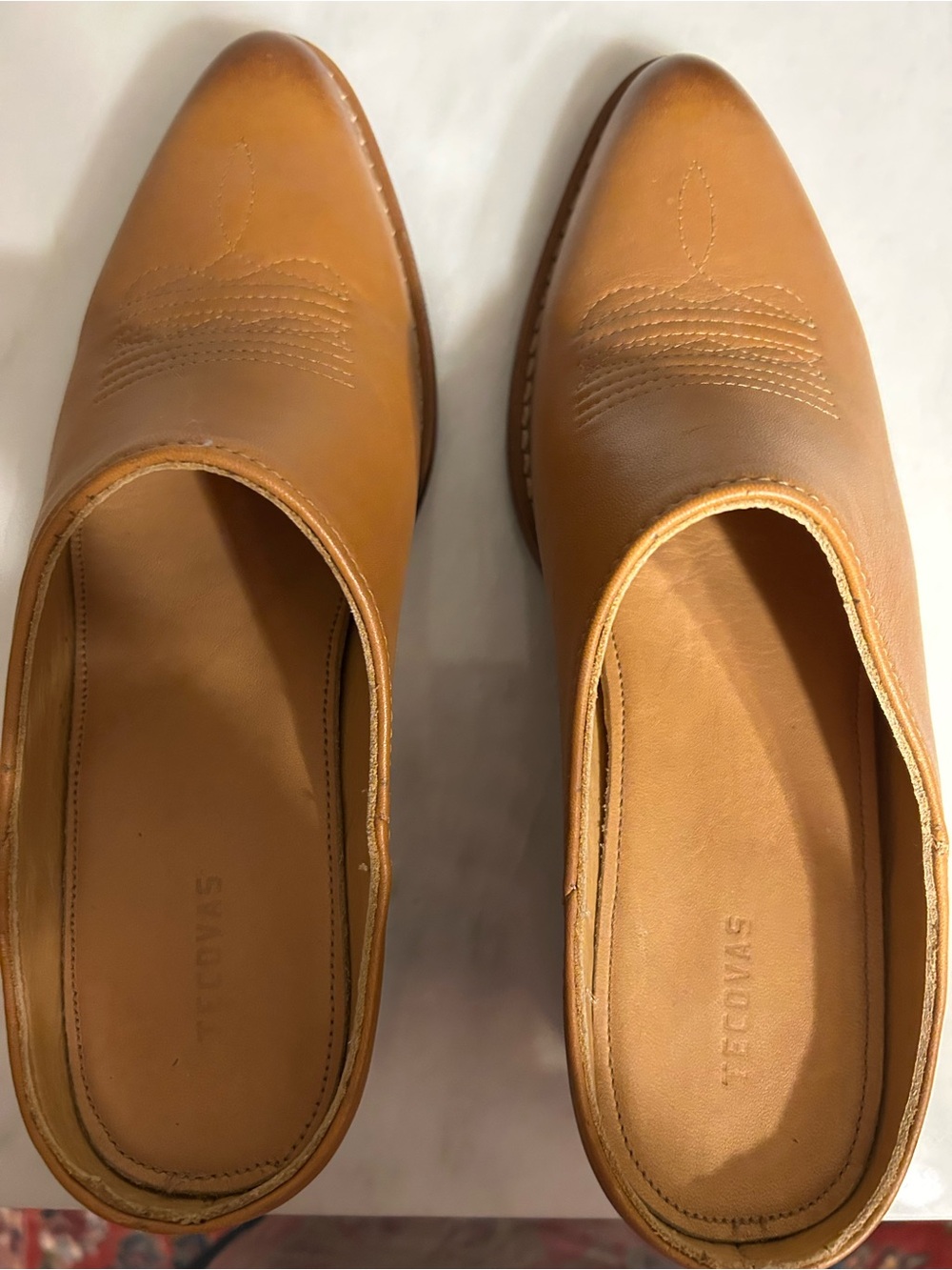 Tecovas Tan Leather Ankle Booties